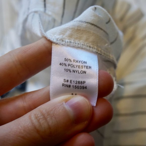 💚 WILLIAM B Wide Leg Striped Belted Pants (M) - Picture 5 of 14